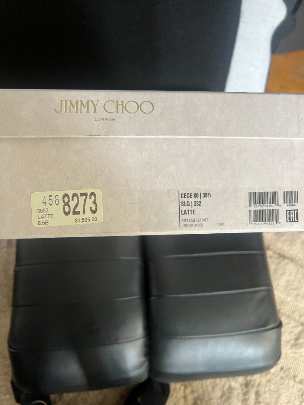 Jimmy Choo Cece Tall Boots - 80mm heel, 8.5 - Never Worn - Picture 14 of 16